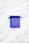 Bolsa organza 8x11 cm. AZUL