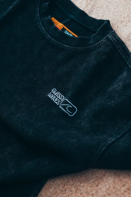 Buzo Acanalado Clásico / Negro U