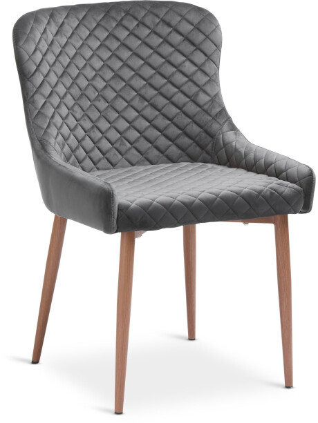 Silla de comedor PEBRINGE terciopelo gris Silla de comedor PEBRINGE terciopelo gris