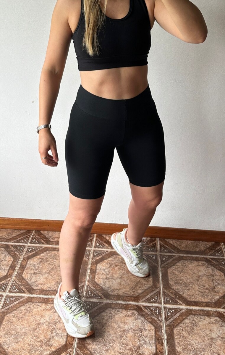 Calza Biker - Algodón Negro 
