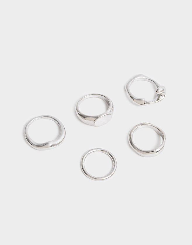 Sets Anillos Metal diferenciado Anillos Sets De Metal - Plateado