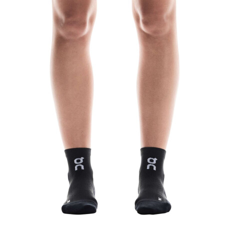 Medias Core Run Sock Alto Unisex Negro