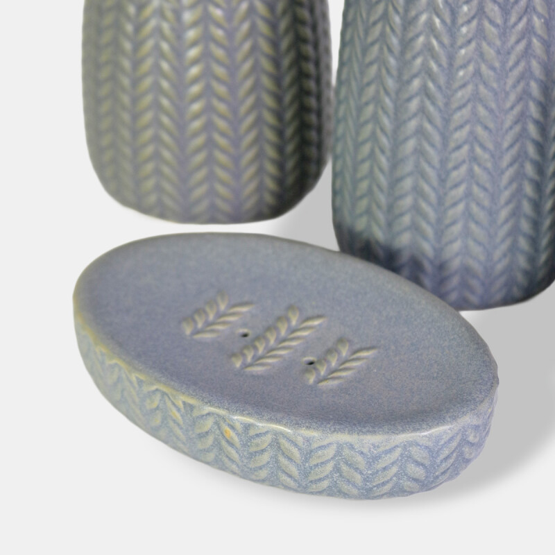 SET DE ACCES CERAMICA GRIS P/BAÑO 4PZAS Unica