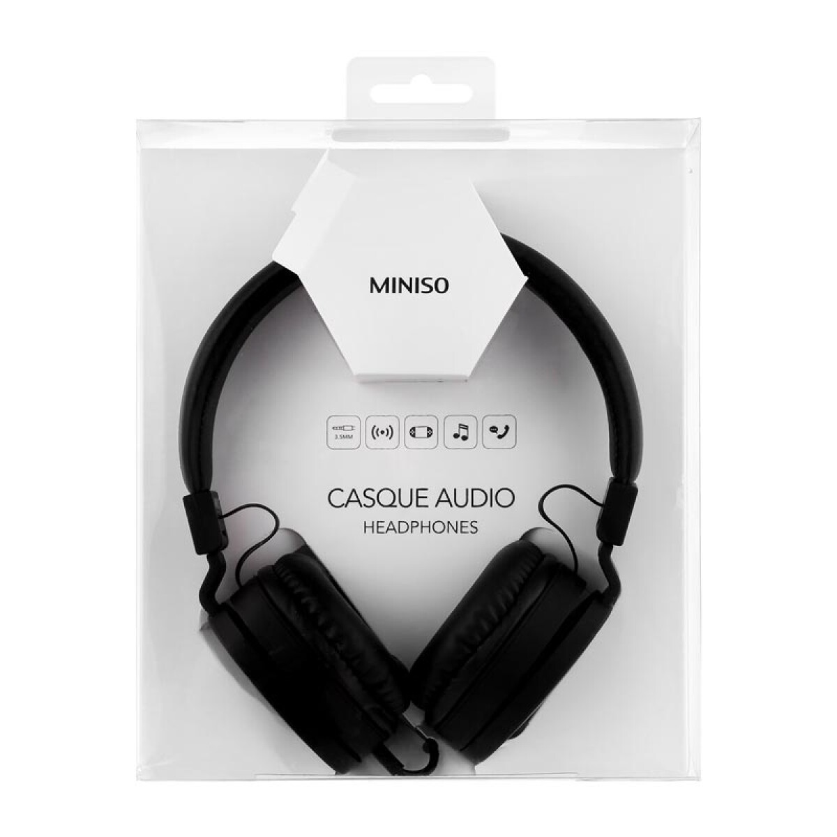 Auriculares headphones - negro 