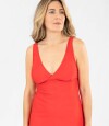 Tank julia evasé Hot red
