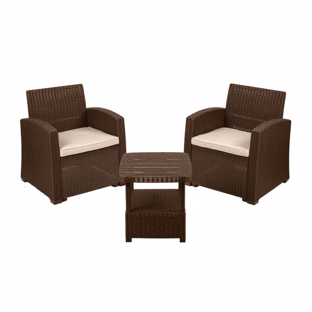 SET TERRAZA - POLIPROPILENO MARRON MADRID 