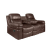 Sofá Reclinable PU marrón 3 cuerpos Sofá Reclinable PU marrón 3 cuerpos