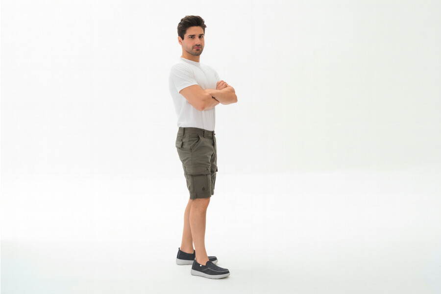 BERMUDA CARGO ANTURIO CON TAPA Militar