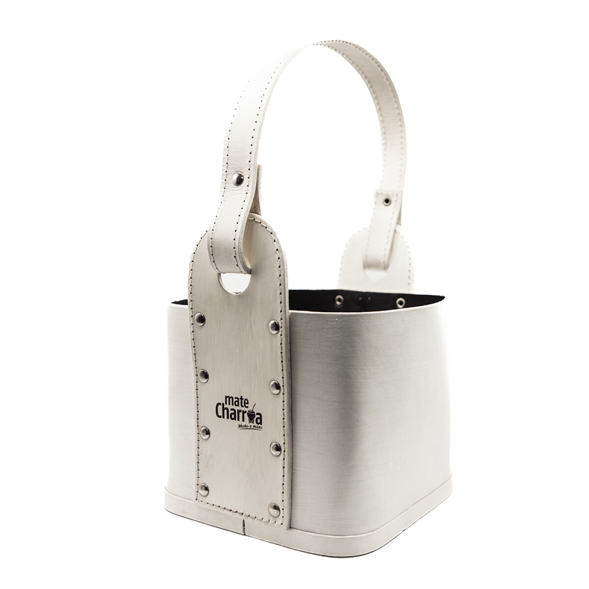 MATE CHARRUA PORTA MATE CUADRADO - BLANCO 