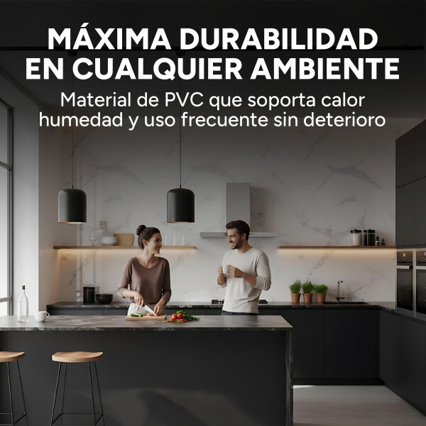 Pack x5 Placa PVC Símil Mármol 2,44x1,22m 3mm Resistente Gris Claro 3