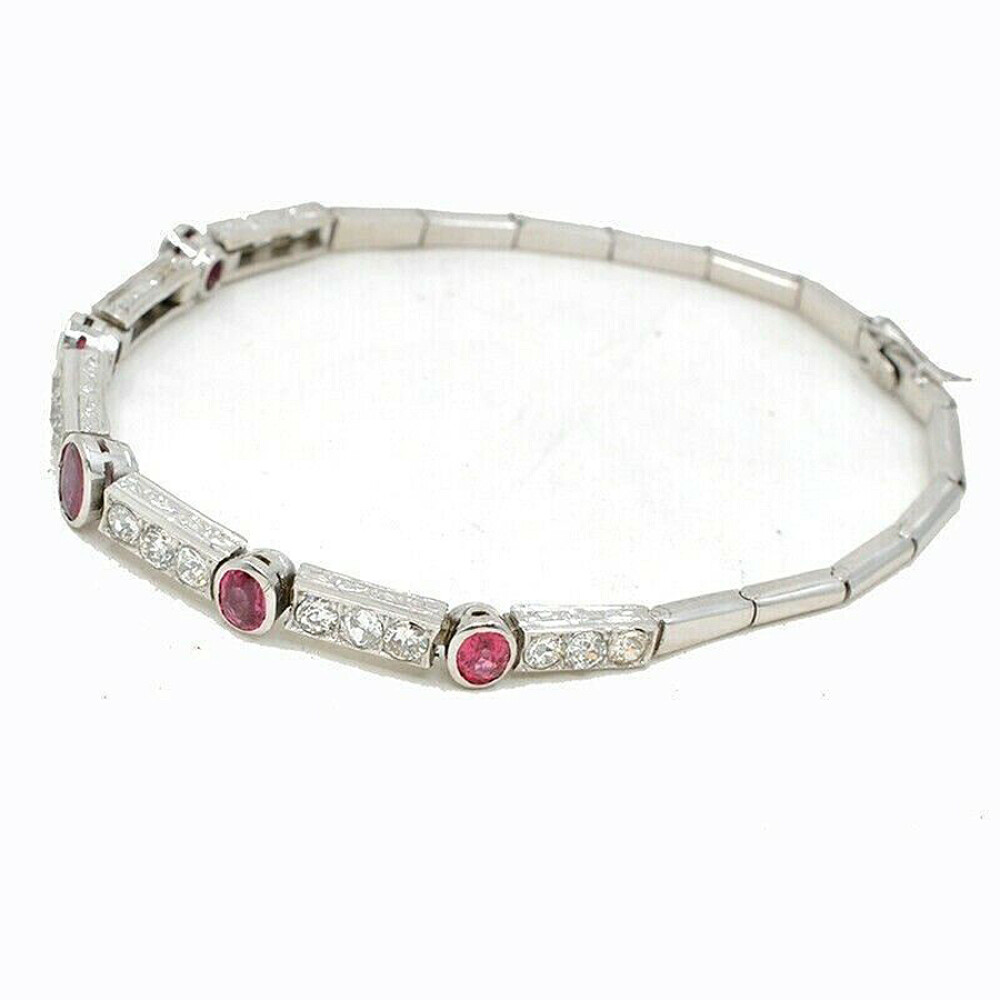 Pulsera Oro 18K, Brillantes Y Rubies Pulsera Oro 18K, Brillantes Y Rubies