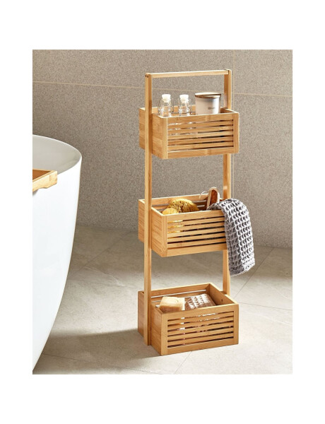 ESTANTERIA 3 NIVELES 38X24X76CMS BAMBOO NATURAL ESTANTERIA 3 NIVELES 38X24X76CMS BAMBOO NATURAL
