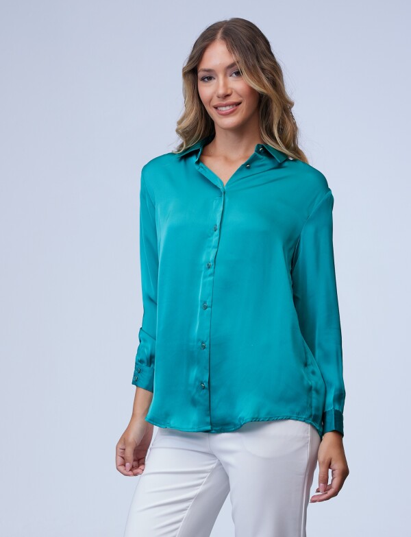 Camisa Saten VERDE