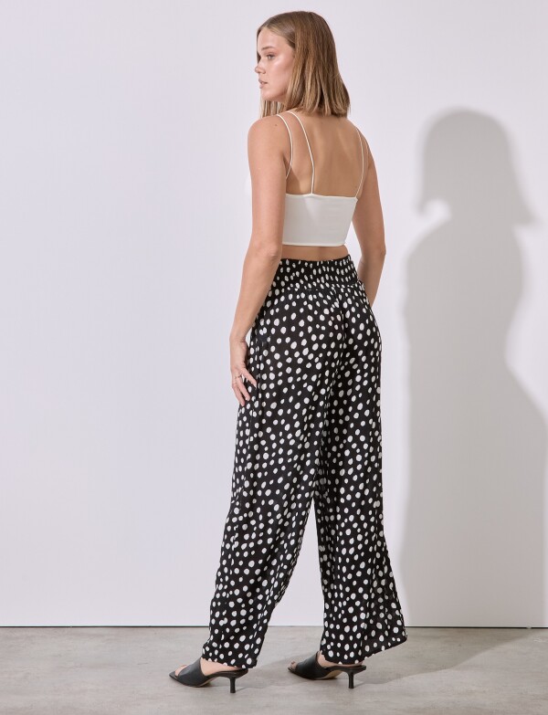 Pantalon Pull On Print NEGRO/CRUDO