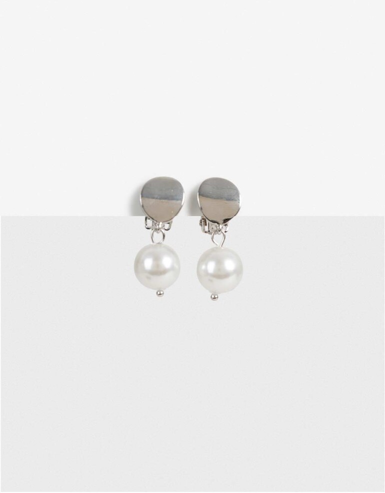 Aros Clips Perlas Aros Clip Perlas - Plateado Rodio