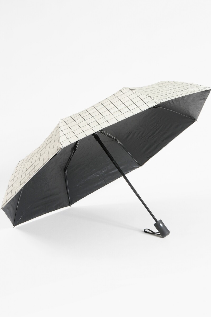 Paraguas estampa geométrica blanco