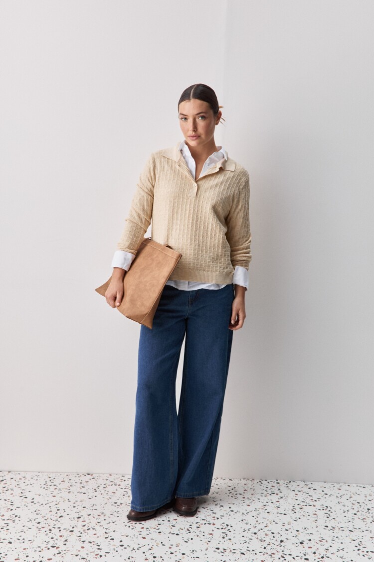 SWEATER BIANCA Beige Claro