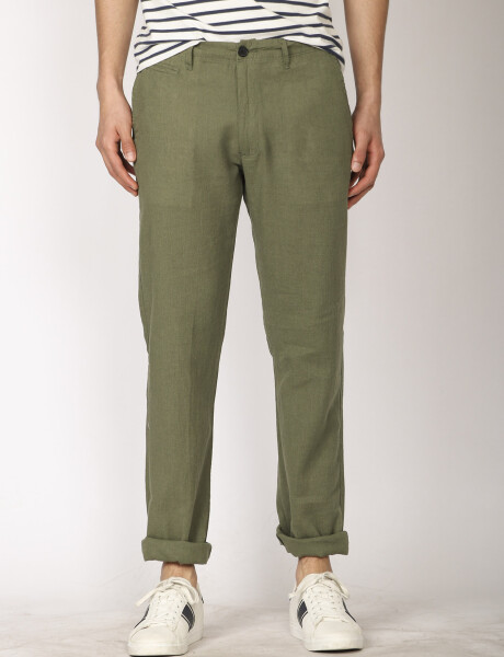080707 PANTALÓN LINO HARRY Verde