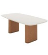 Mesa De Comedor Lintz 184 Linea Mionaco Blanco/Marron