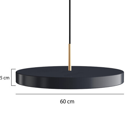 ACGF600 Luminaria LED Colgante Florence Grande Negra 48W