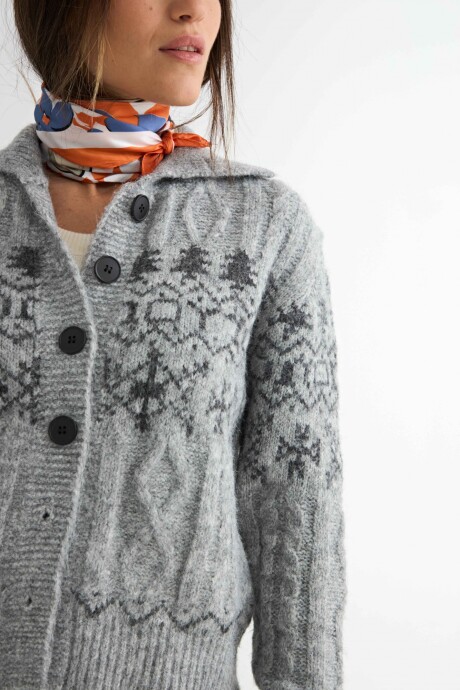 SACO BARILOCHE C/CUELLO GRIS