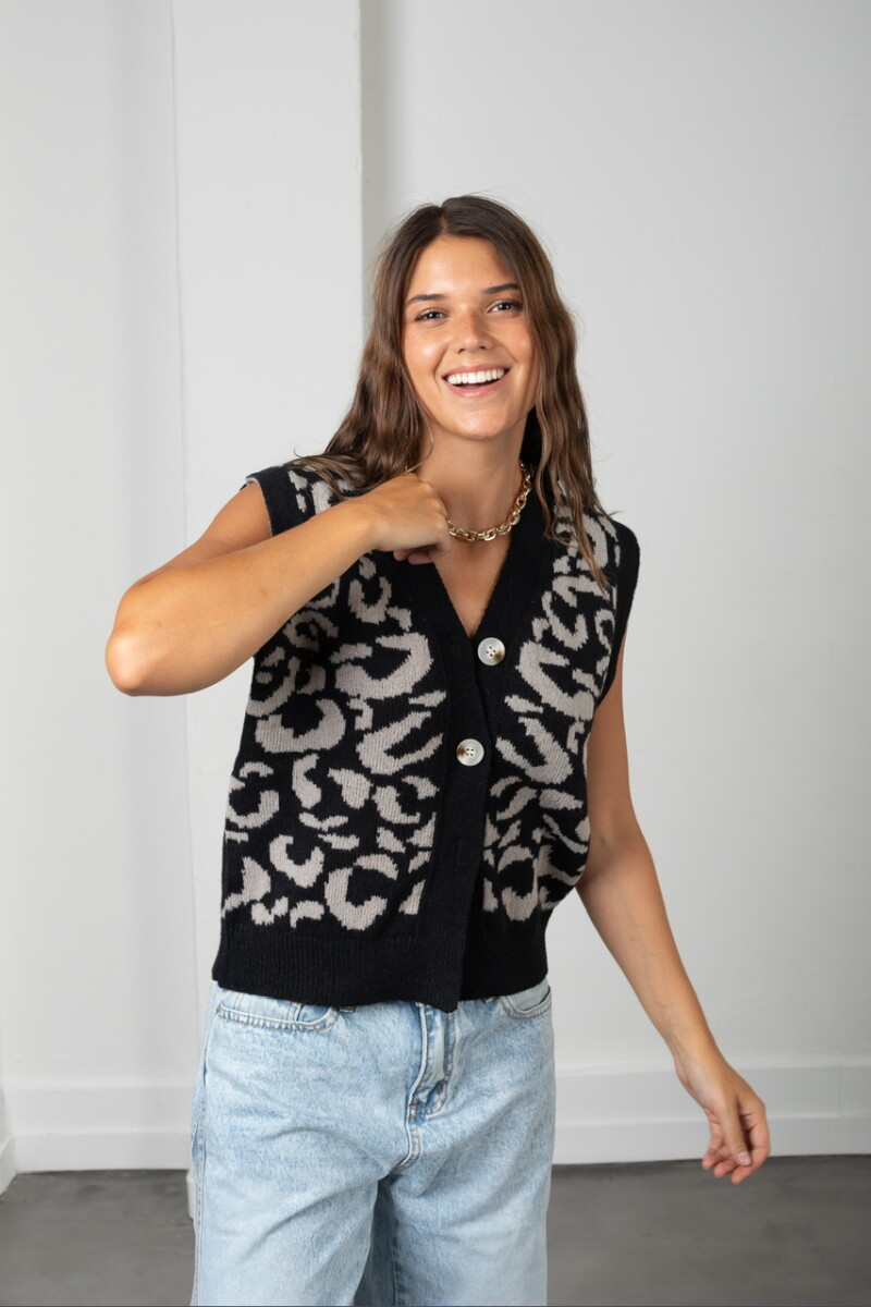Chaleco Print - negro 