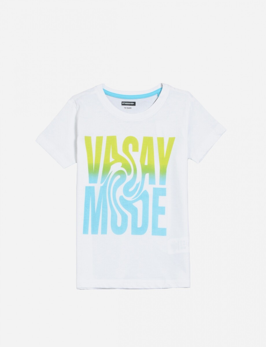 Remera Vacay Mode - Blanco 