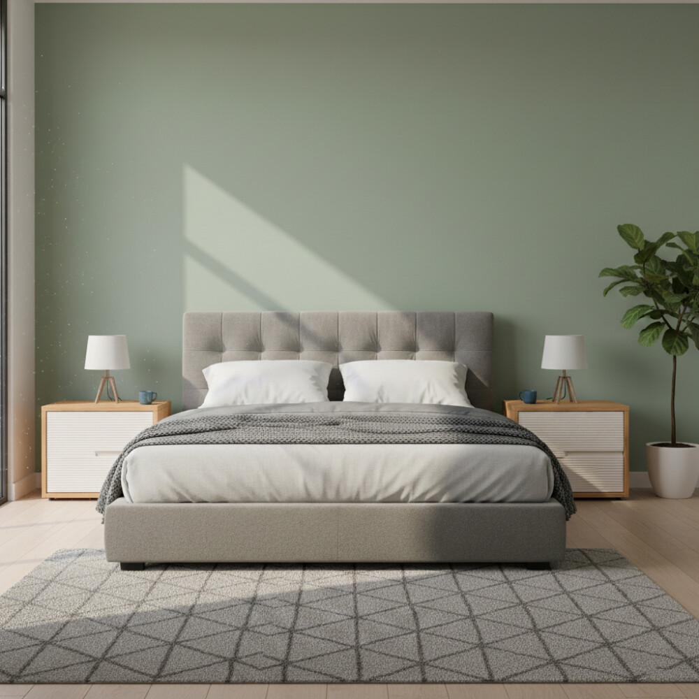 Mesa de Luz 2 cajones - Moderna Beige Frizz