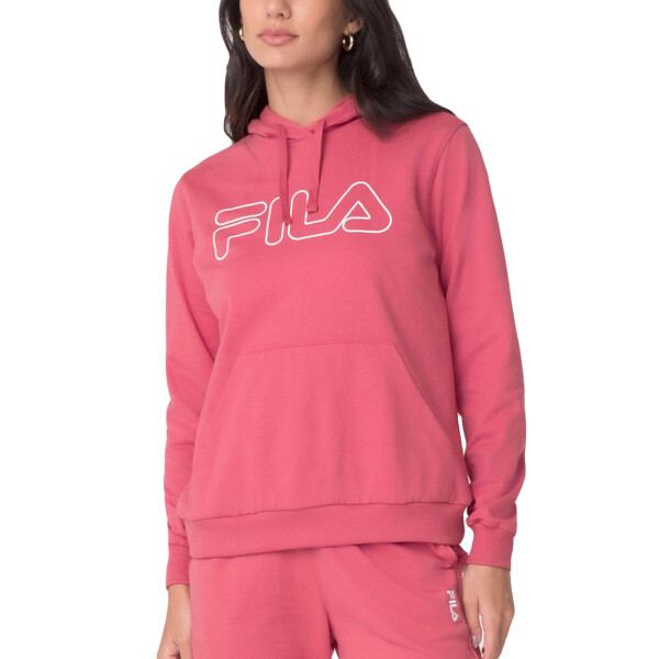 Fila Buzo Canguro Femenino Outline Basic - Rose Cereza Rosado