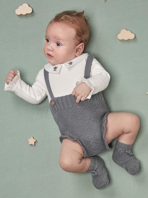 Bombacho Alto De Tirantes Punto Especial Azulado