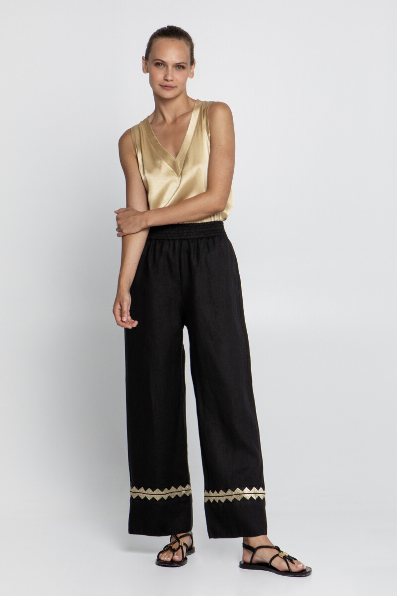 PANTALÓN FEATHER CHEVRON Negro