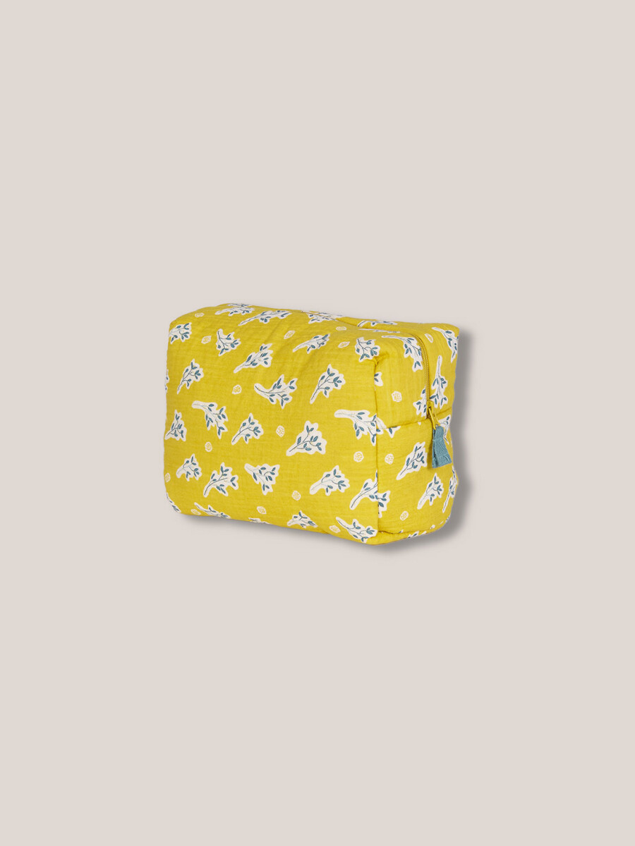 Neceser Estampado Amarillo Oscuro