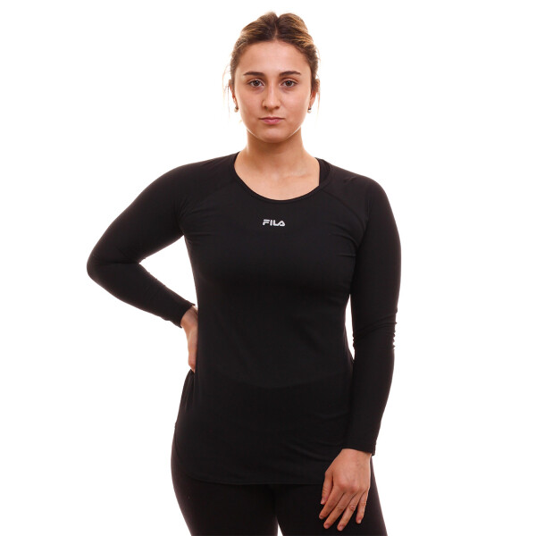 Fila Remera Manga Larga Femenina Bio Negro Negro