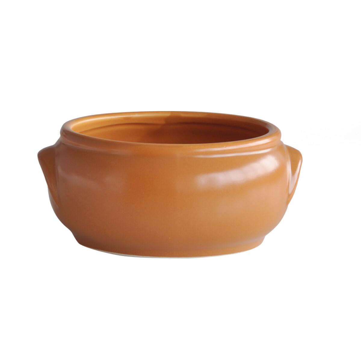 CAZUELA C/ ASAS CERAMICA 600ML TERRACOTA. D14X6.7HCM 