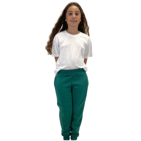 Pantalón felpa Niño con puño Verde inglés