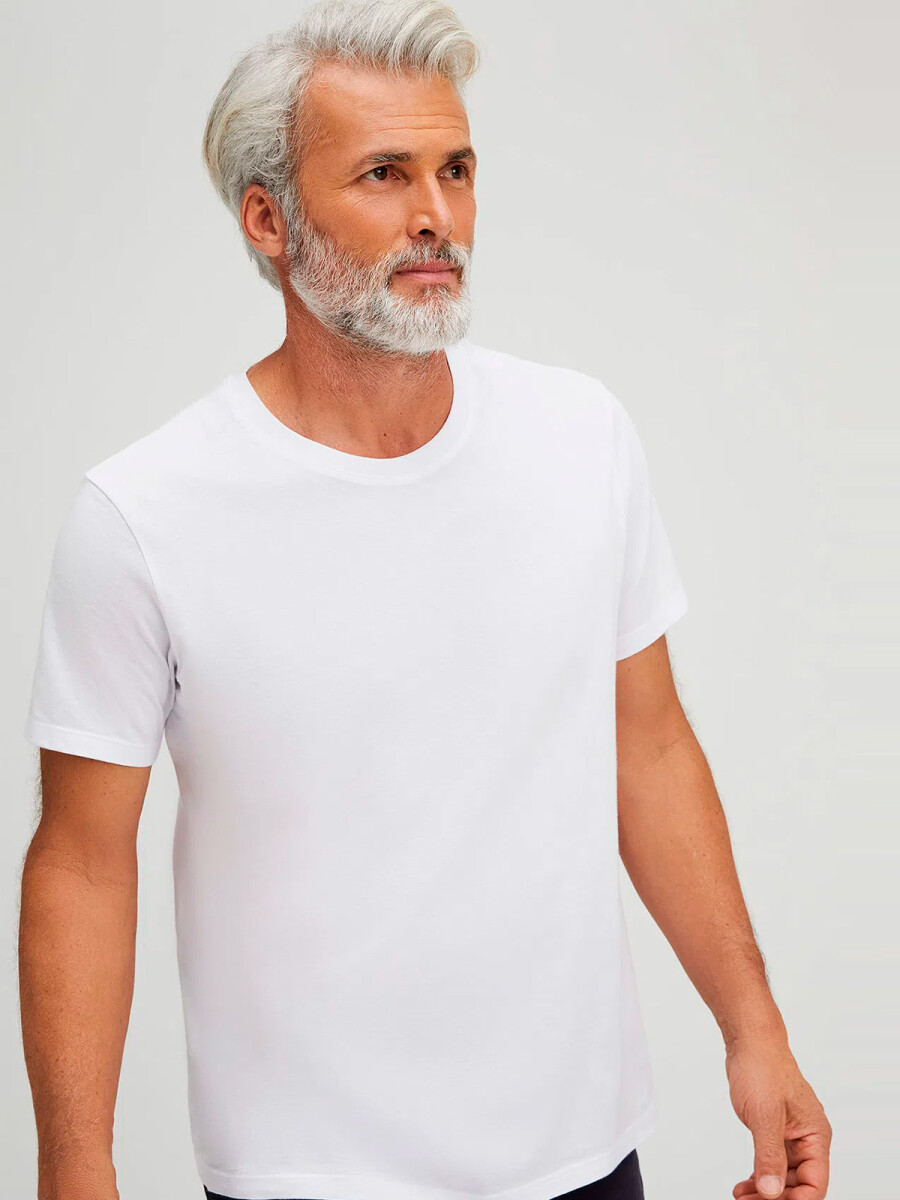CAMISETA BÁSICA UNISSEX DE ALGODÓN - BLANCO 