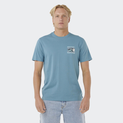 Remera Rip Curl Men Hazed & Tubed Azul