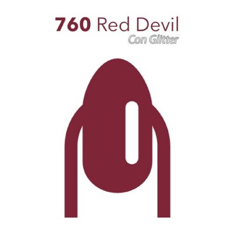 Esmalte Color En Gel Semipermanente Meliné Secado Uv 15ml 760 Red Devil