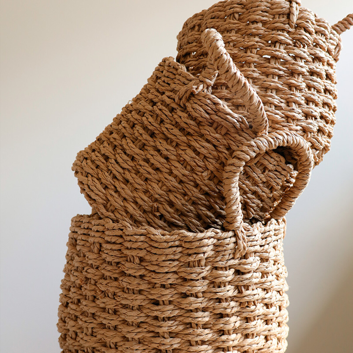 Canasto con asa l tres tamaños 