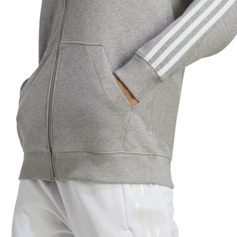 Campera Adidas Essentials de Mujer - IC9917 Gris Medio-blanco