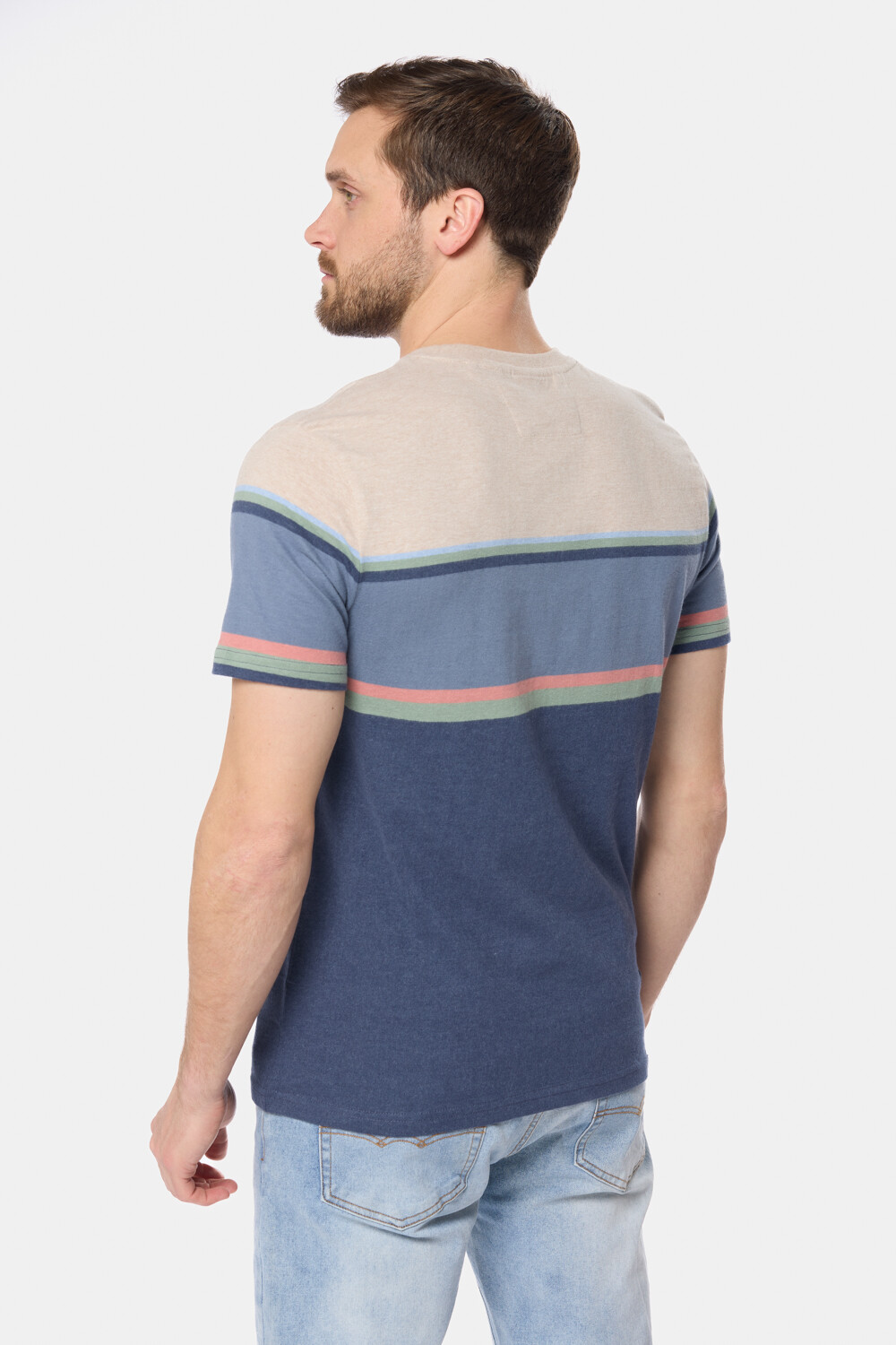 REMERA RAYADA Azul