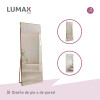 Espejo de pie o pared Glamour Lumax 180x80 cm living dormitorio Marrón