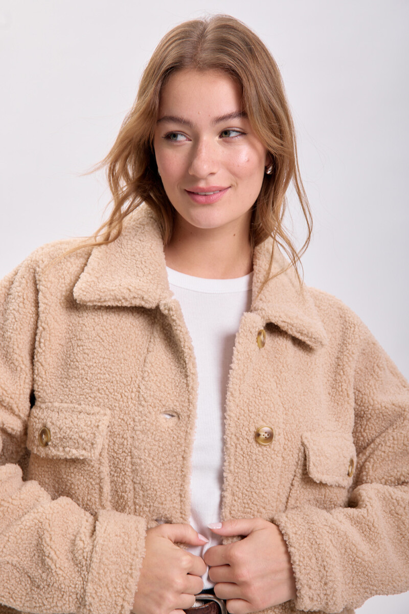 Sobrecamisa sherpa - Marrón 