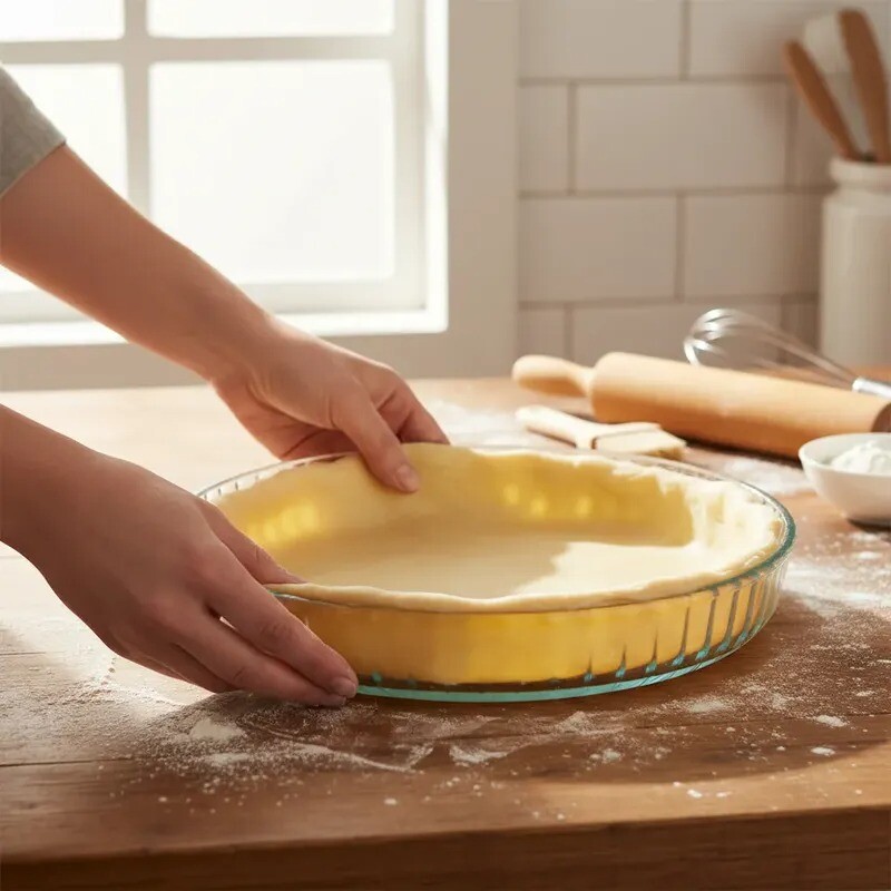 Fuente redonda de vidrio 27cms - Apta para Horno - X-HP1300 Fuente redonda de vidrio 27cms - Apta para Horno - X-HP1300