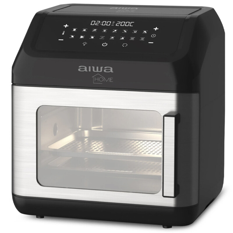 Horno y Freidora Sin Aceite 2 en 1 Aiwa AWOT12 12 Litros con Accesorios Negro