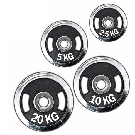 Disco Olímpico 5K C/ Agarre Expert Cromado Pesa P/ Barras y mancuernas Fit014002-5k