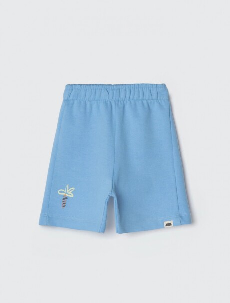 SHORT INFANTIL CON ESTAMPA CELESTE