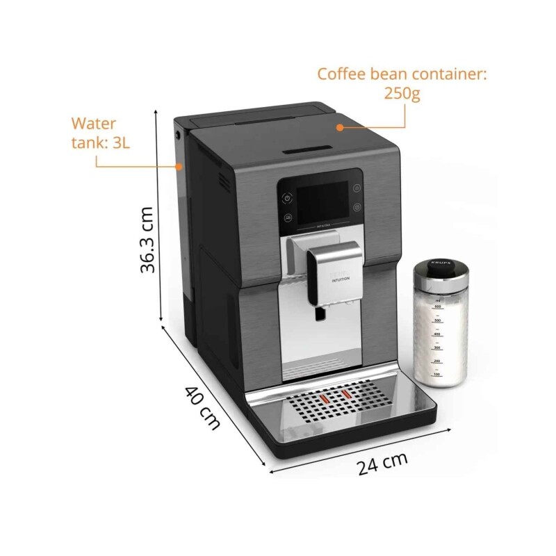 Cafetera Espresso Krups Intuition Hot & Cold Titanium Touch | 36 Recetas Cafetera Espresso Krups Intuition Hot & Cold Titanium Touch | 36 Recetas