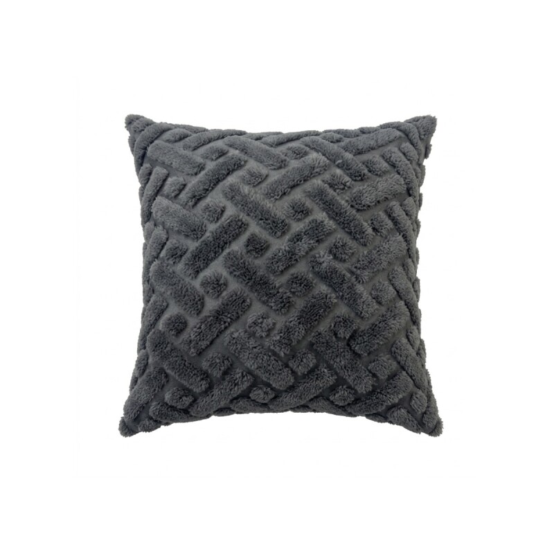 COJIN CUAD GRIS 43X43CM Unica