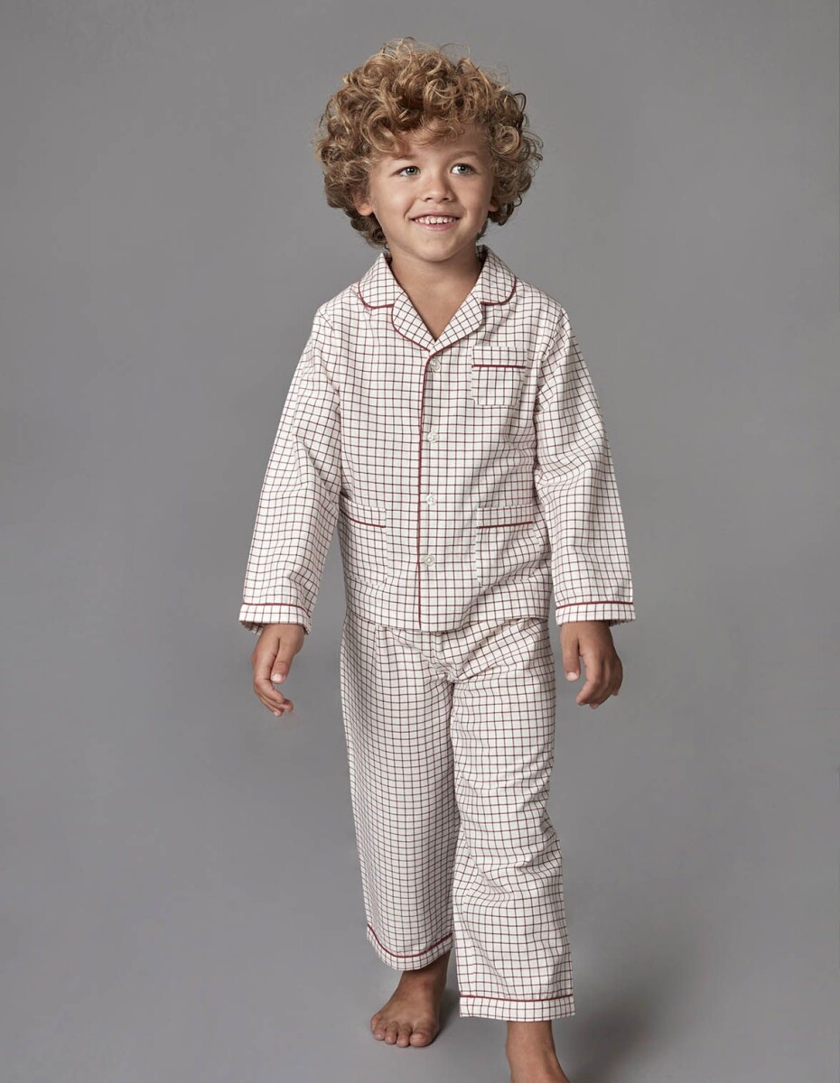 Pijama Cuadros - Cereza 